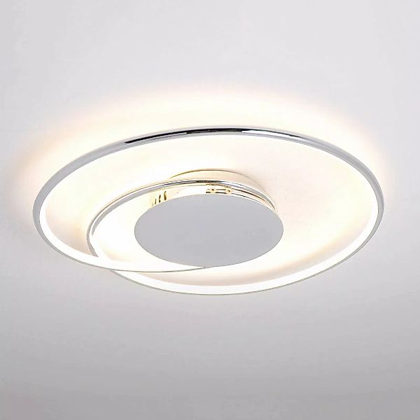 Lindby LED-Deckenlampe Joline, Ø 46 cm, chromfarben, Metall günstig online kaufen