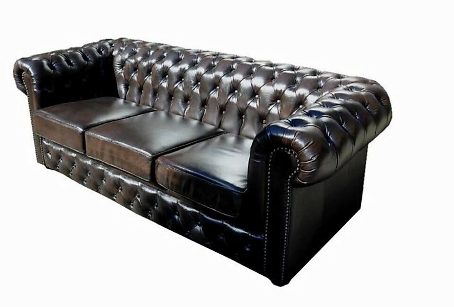 JVmoebel 3-Sitzer CHESTERFIELD SOFA 3 SITZER BRAUN 100% LEDER SOFORT, Made günstig online kaufen