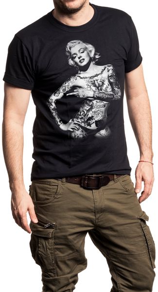 MAKAYA Print-Shirt Marilyn Vintage Tattoo Motiv günstig online kaufen