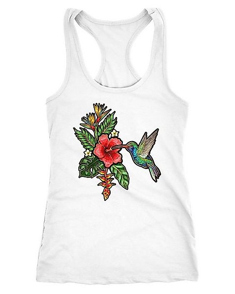Neverless Tanktop Damen Tank-Top Tropical Kolibri Vogel Palmblätter Sommer günstig online kaufen