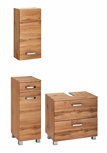 welltime Badmöbel-Set »Ravenna« 3 Stk. tlg. Hängeschrank, Unterschrank, Was günstig online kaufen