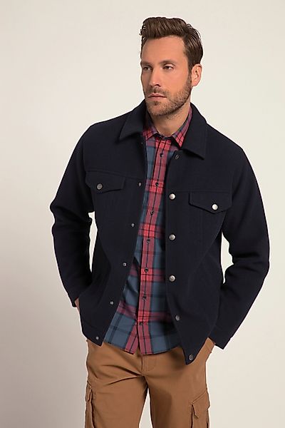 JP1880 Funktionsjacke Jacke Truckerstyle Wolloptik Druckknöpfe günstig online kaufen