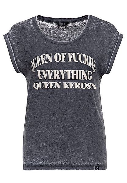 QueenKerosin Print-Shirt Queen Of Fucking Everything (1-tlg) mit Statement- günstig online kaufen