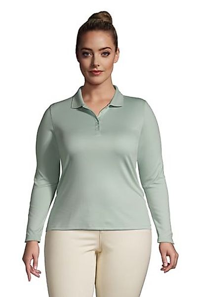 Supima-Poloshirt mit langen Ärmeln in großen Größen, Damen, Größe: 52-54 Pl günstig online kaufen