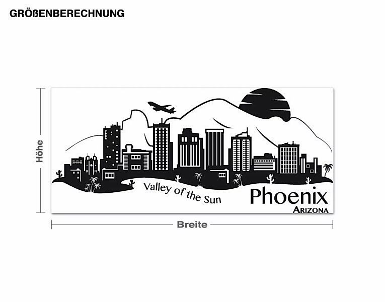 Wandtattoo Skyline Phoenix Arizona günstig online kaufen