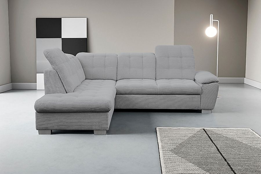 WERK2 Ecksofa "Bonny inkl. Kopfteilverstellung, Bettfunktion, Stauraum, L-F günstig online kaufen