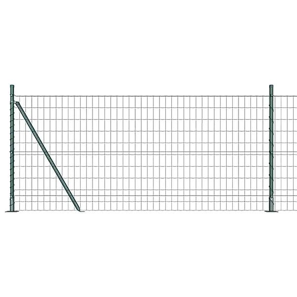 vidaXL Zaun mit Pfosten Grün 1 x 25 m Stahl und PVC 3350854 günstig online kaufen