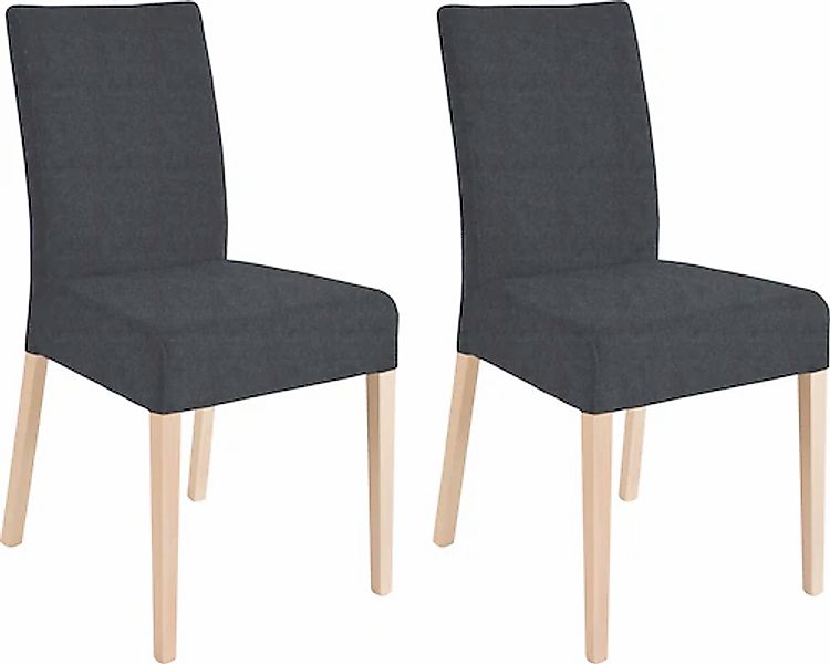 Home affaire 4-Fußstuhl »Umag« (Set) 2 Stk. Strukturstoff Sitz und Rücken g günstig online kaufen