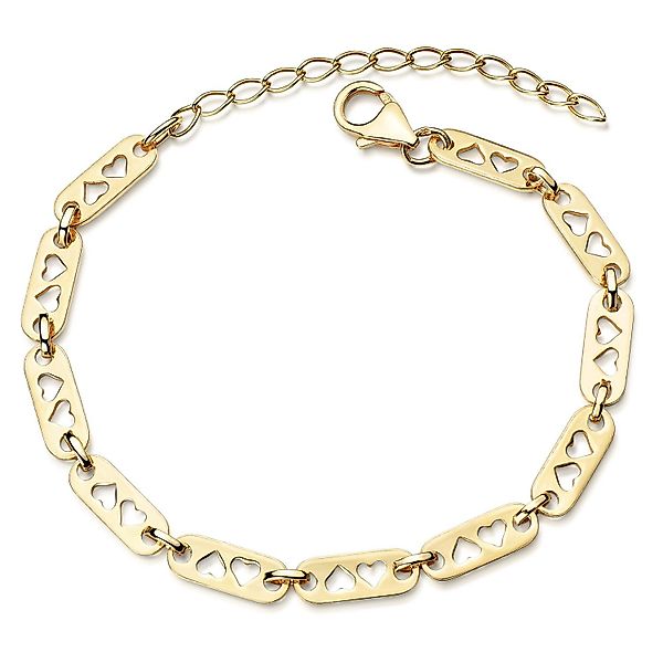 Materia Armband Damen Gold Herzen Plättchen günstig online kaufen