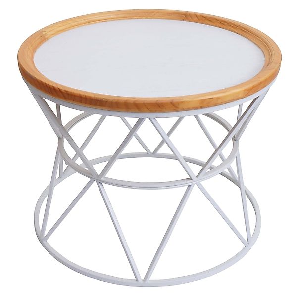 MCW Couchtisch MCW-N32-C, Runder Holzrahmen mit günstig online kaufen