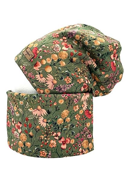 nadycat Beanie BLÜTENZAUBER (Set, 2-St., Beanie mit passendem Loop) handgef günstig online kaufen