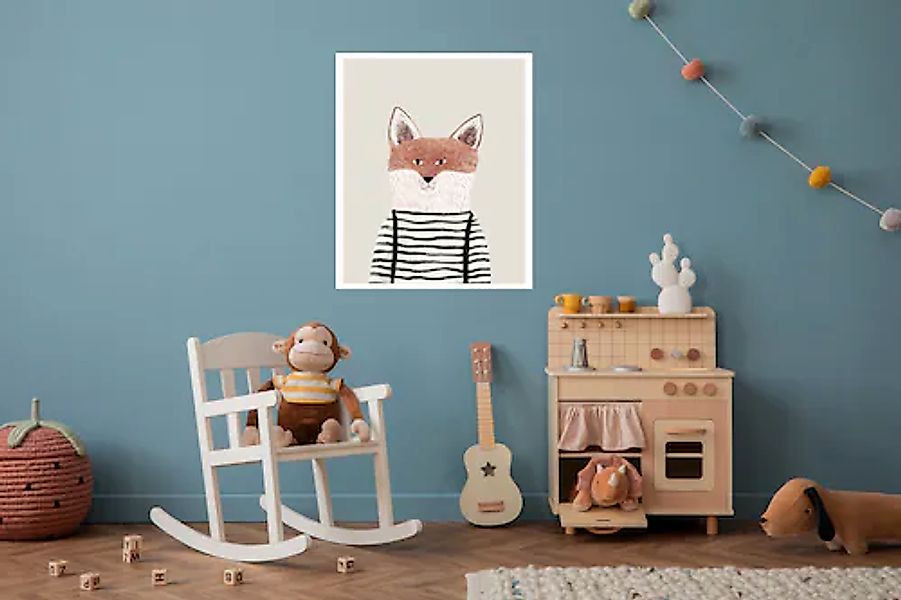 Lüttenhütt Bild mit Rahmen »oder Poster, Fuchs«, Fantasy-Füchse-Tiere, (1 S günstig online kaufen
