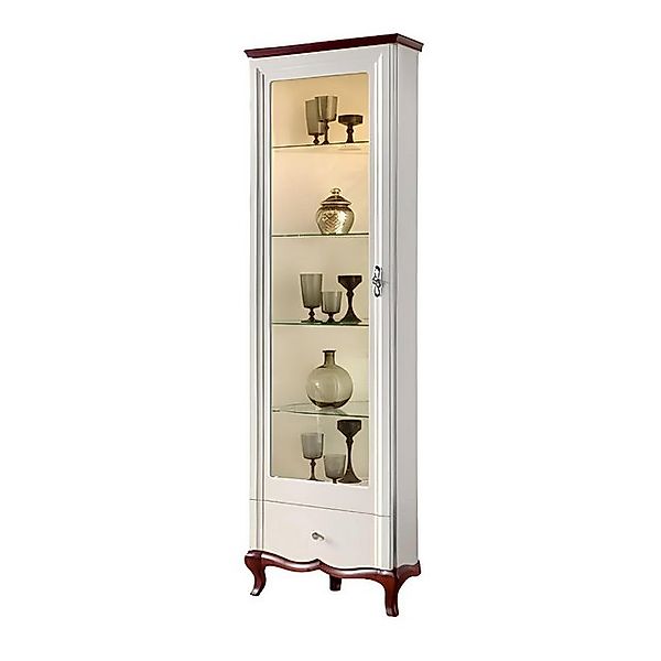 Xlmoebel Eckvitrine Eckvitrine aus Glas mit Schrank, Eckschrank aus Glas (1 günstig online kaufen