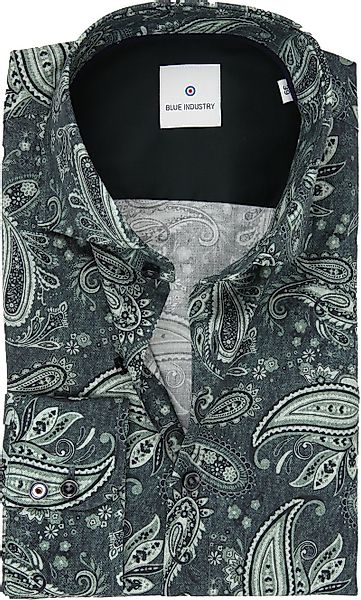 Blue Industry Hemd Paisley Grün - Größe 38 günstig online kaufen