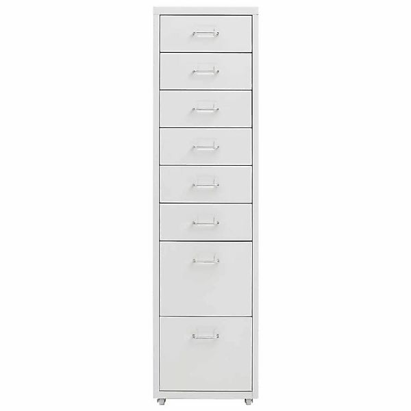 vidaXL Aktenschrank Aktenschrank mit Rollen Grau 28x41x109 cm Metall günstig online kaufen