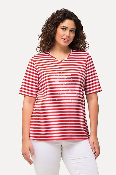 Ulla Popken T-Shirt Shirt Ringel Metallic-Tier günstig online kaufen
