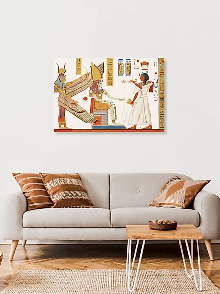 Poster / Leinwandbild - Gemälde Aus Dem Grab Von Ramses Iv günstig online kaufen
