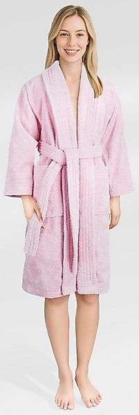 HAMMETEX Damenbademantel Ren, 100% Baumwolle, Langform, Baumwolle, Schalkra günstig online kaufen