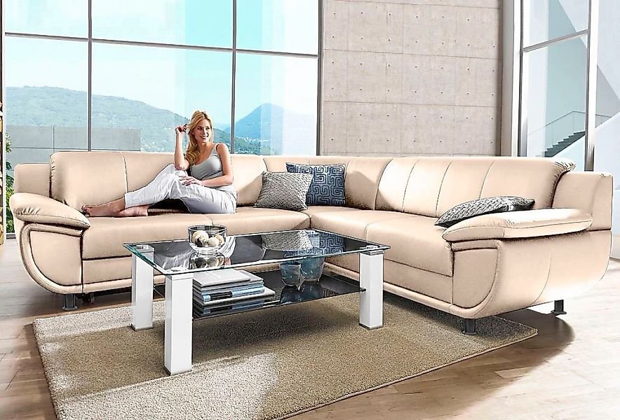 TRENDMANUFAKTUR Ecksofa "Rondo wahlweise mit Schlaffunktion, 267x247 cm (Bx günstig online kaufen