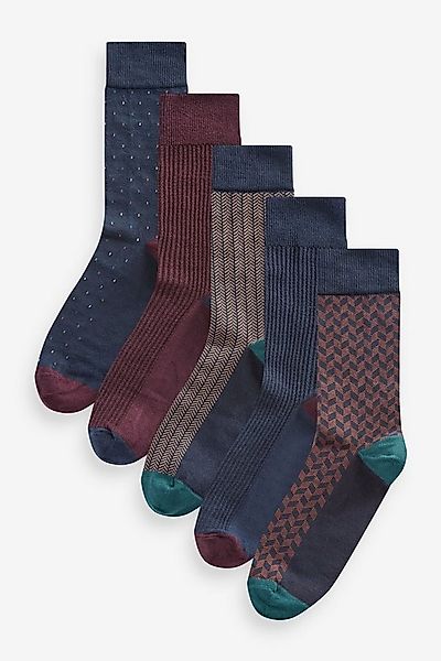 Next Kurzsocken Gemusterte Socken, 5er-Pack (5-Paar) günstig online kaufen