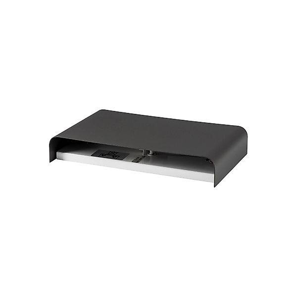 Wandleuchte Haga, dunkelgrau, Metall, 25 cm breit, G9 günstig online kaufen