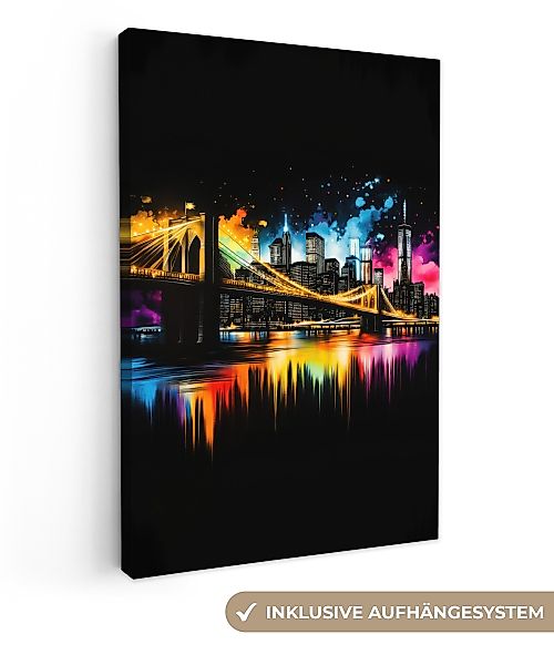 OneMillionCanvasses® Leinwandbild Skyline - Brücke - günstig online kaufen