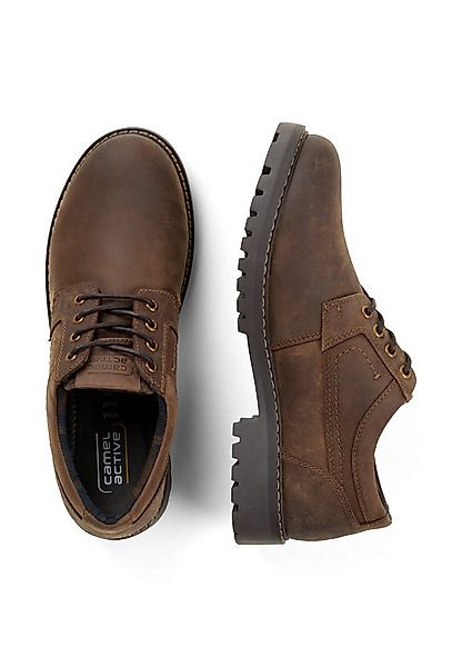 camel active Low Cut crazy horse/split CAFE Schnürschuh günstig online kaufen
