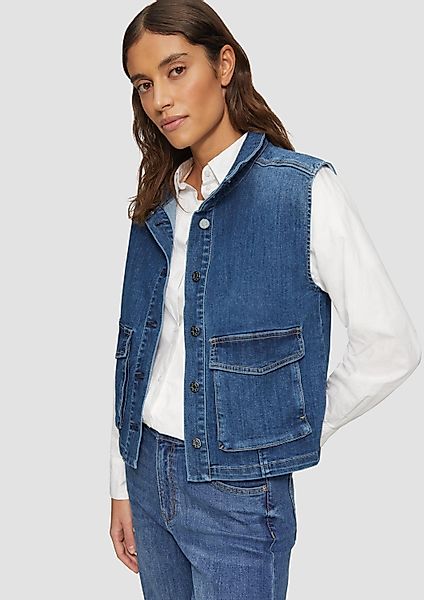 s.Oliver Funktionsweste Indoor-Weste Jeansweste mit Stehkragen günstig online kaufen