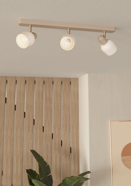 EGLO Deckenstrahler CORATO, Weiß, Beige, Breite günstig online kaufen