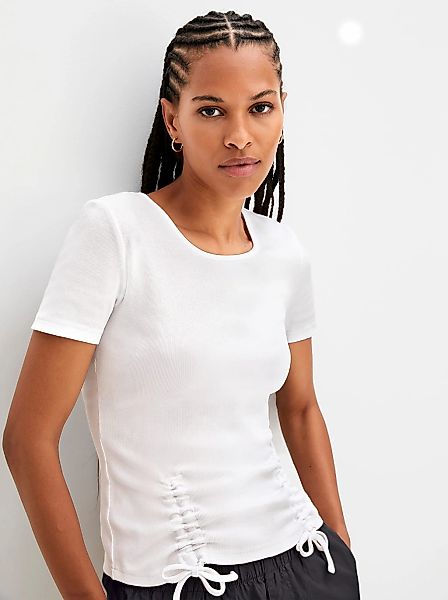 Inspirationen Kurzarmshirt "Rippshirt" 1 tlg. günstig online kaufen