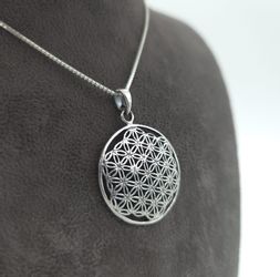 NAHLE Kette mit Anhänger Silberkette Lebensblume günstig online kaufen