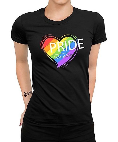 Quattro Formatee Kurzarmshirt Pride Love - Stolz Regenbogen LGBT Gay Pride günstig online kaufen
