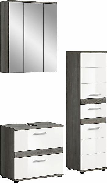welltime Badmöbel-Set "LUCCA, 3-teilig, TOPSELLER, hochwertige MDF Front", günstig online kaufen