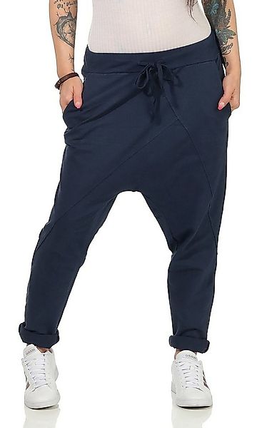 CLEO STYLE Jogginghose Damen Jogginghose 104 Dunkelblau Elastikbund mit Tun günstig online kaufen
