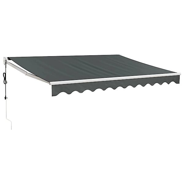 furnicato Elektrische Markise mit Kurbel Anthrazit 3,5x2,5 m günstig online kaufen
