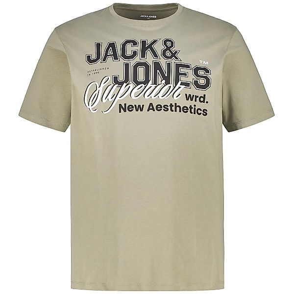 Jack&Jones T-Shirt aus Biobaumwolle Farbe oliv Größe: 4XL günstig online kaufen