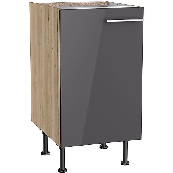 Optifit Küchen-Unterschrank Jonte984 45 cm x 87 cm x 58,4 cm Anthrazit-Wild günstig online kaufen