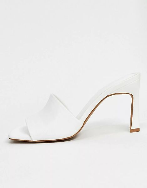 ASOS DESIGN – Hattie – Sandalen mit mittelhohem Absatz in Weiß günstig online kaufen