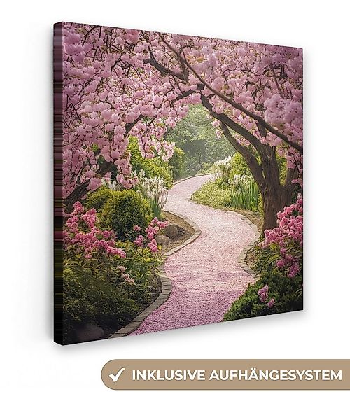 OneMillionCanvasses® Leinwandbild Kirschblüte - Natur - Sakura - Weg - Japa günstig online kaufen