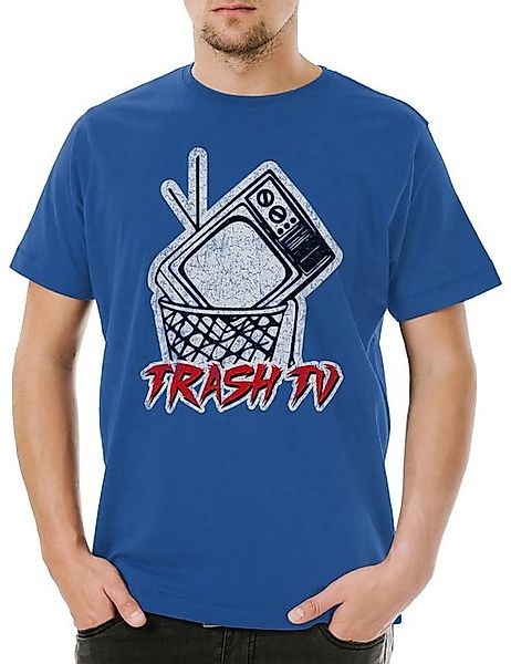 Urban Backwoods Print-Shirt Urban Backwoods Trash TV Herren T-Shirt Royalbl günstig online kaufen