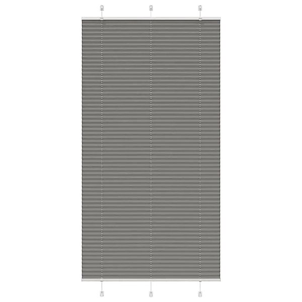 vidaXL Plissee Anthrazit 110x200 cm Stoffbreite 109,4 cm Polyester 4015111 günstig online kaufen