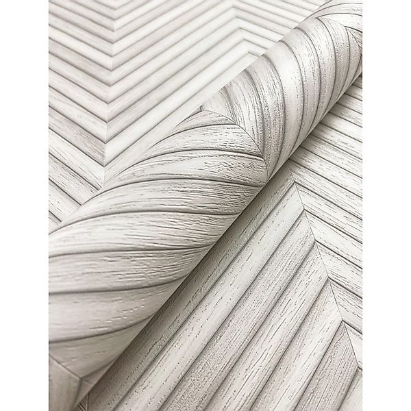 Newroom Vliestapete Yasha Light Grey Holz Modern FSC® günstig online kaufen