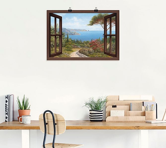 Artland Wandbild "Fensterblick Frühlingsmorgen", Fensterblick, (1 St.), als günstig online kaufen