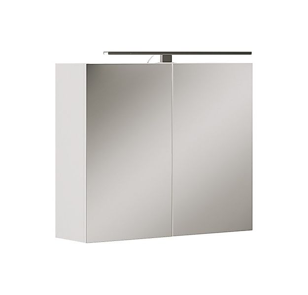 Vicco Badezimmerspiegelschrank Lavio, Weiß, 70 x 60 cm mit LED-Beleuchtung günstig online kaufen