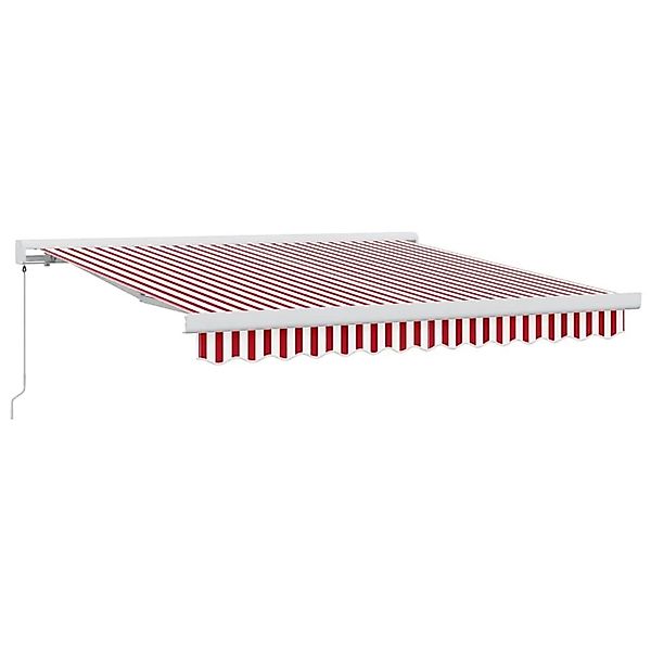 vidaXL Einziehbare Markise Rot und Weiß 350 x 250 cm Stoff und Metall 33302 günstig online kaufen