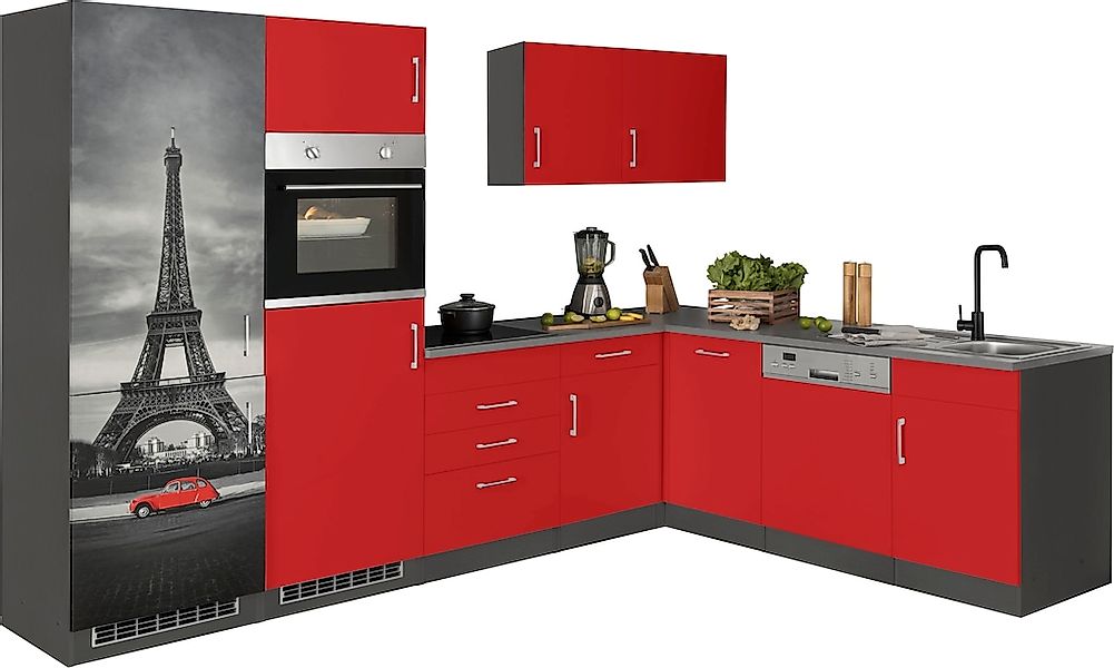 KOCHSTATION Küchenzeile "KS-Paris – Küchen mit einzigartigen Fotomotiven au günstig online kaufen