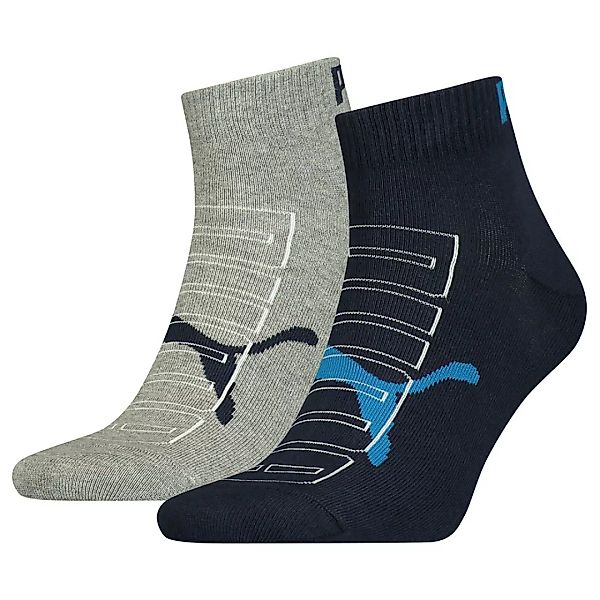 Puma Outline Logo Quarter Socken 2 Paare EU 43-46 Blue Combo günstig online kaufen
