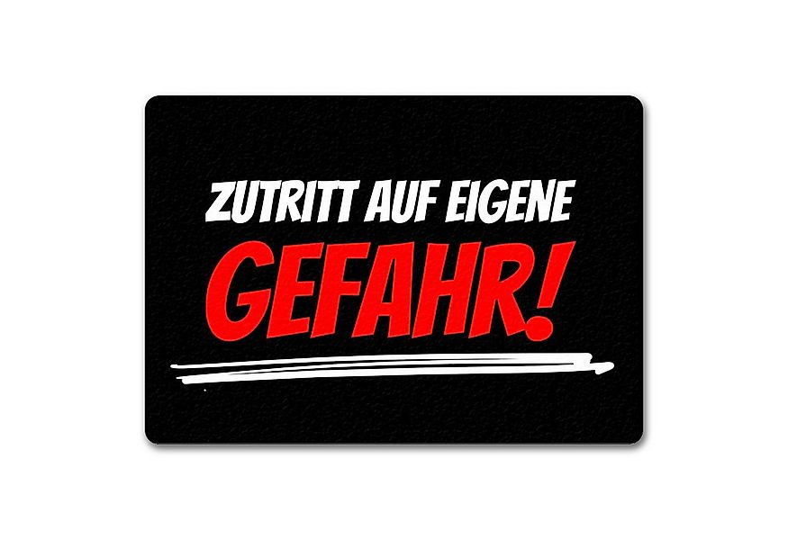 speecheese Fußmatte Fussmatte Zutritt auf eigene Gefahr mit lustigem Spruch günstig online kaufen