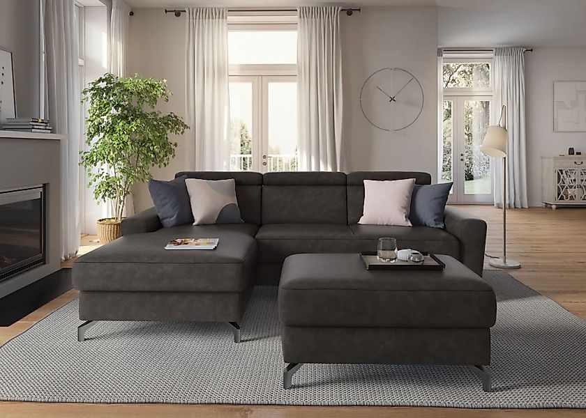 sit&more Ecksofa "Scarlett L-Form", inklusive Kopfteilverstellung, wahlweis günstig online kaufen