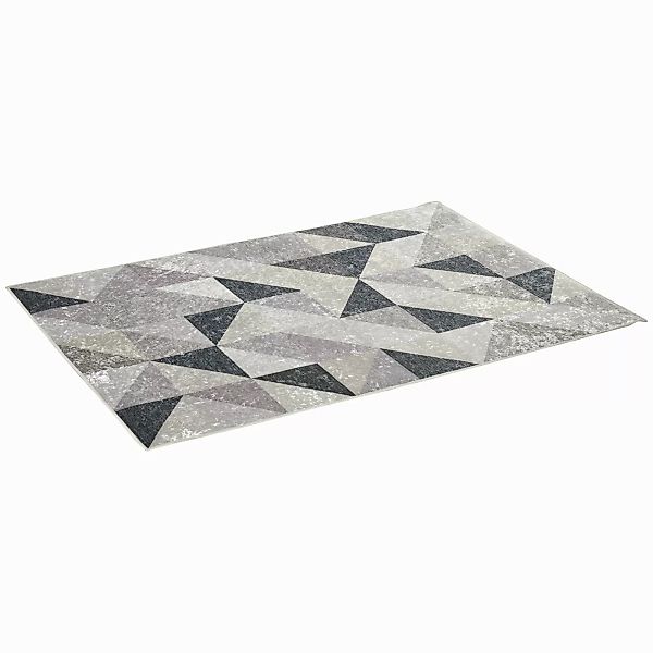 HOMCOM Moderner Teppich 170x120 cm Trenddesign mit geometrischen Formen Vli günstig online kaufen